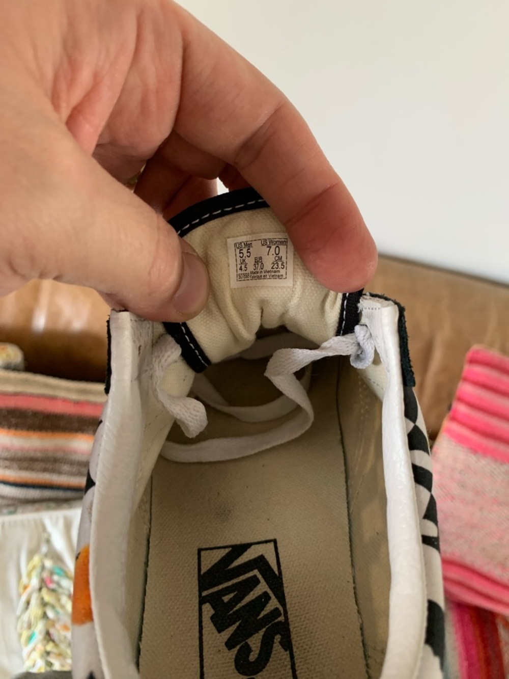 Vans Checkerboard Daisy Old Skool Sneakers - Picture 5 of 5